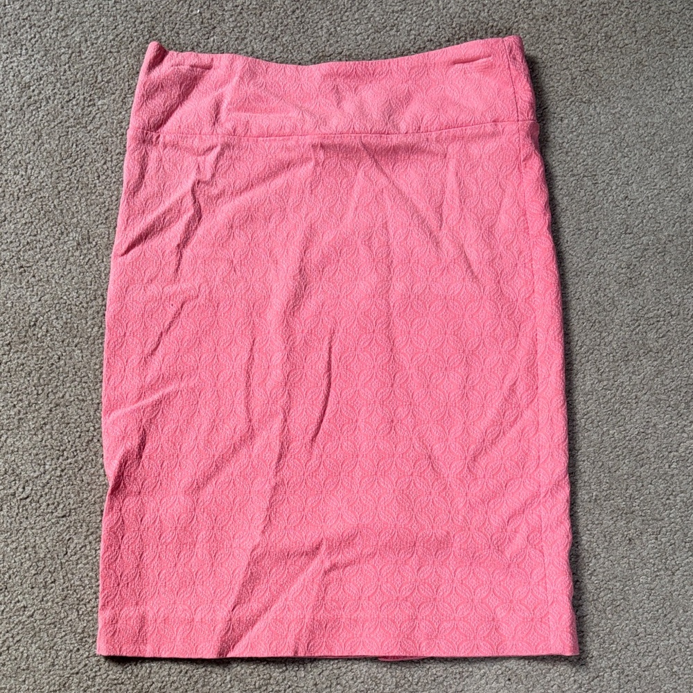 Margaret M Coral Pink Pencil Skirt